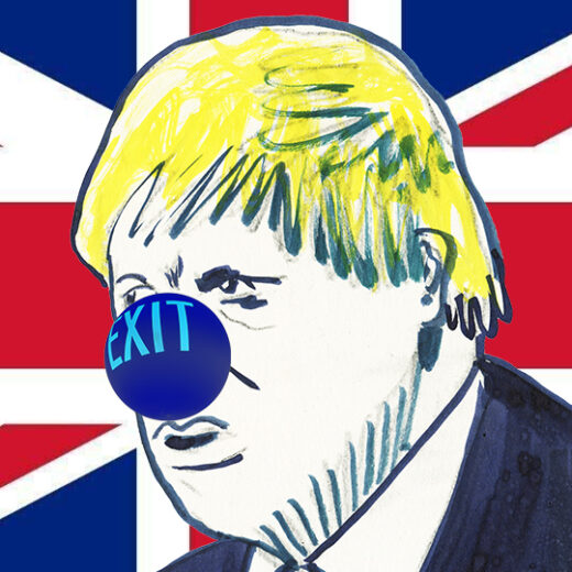 Macht op vrijdag: Een clown aan het roer van de brexit, niet lachwekkend, vooral zielig