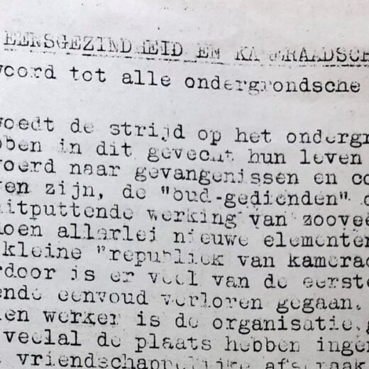 Een woord tot alle ondergrondsche werkers
