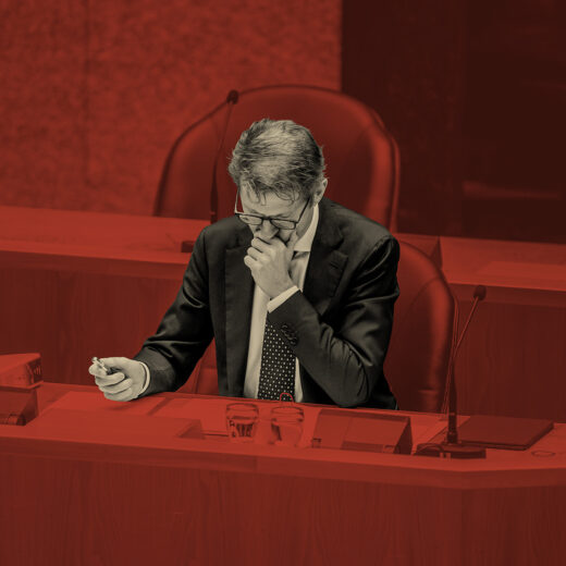 De titel van Sander Dekker, minister voor Rechtsbescherming, is een vlag op een modderschuit